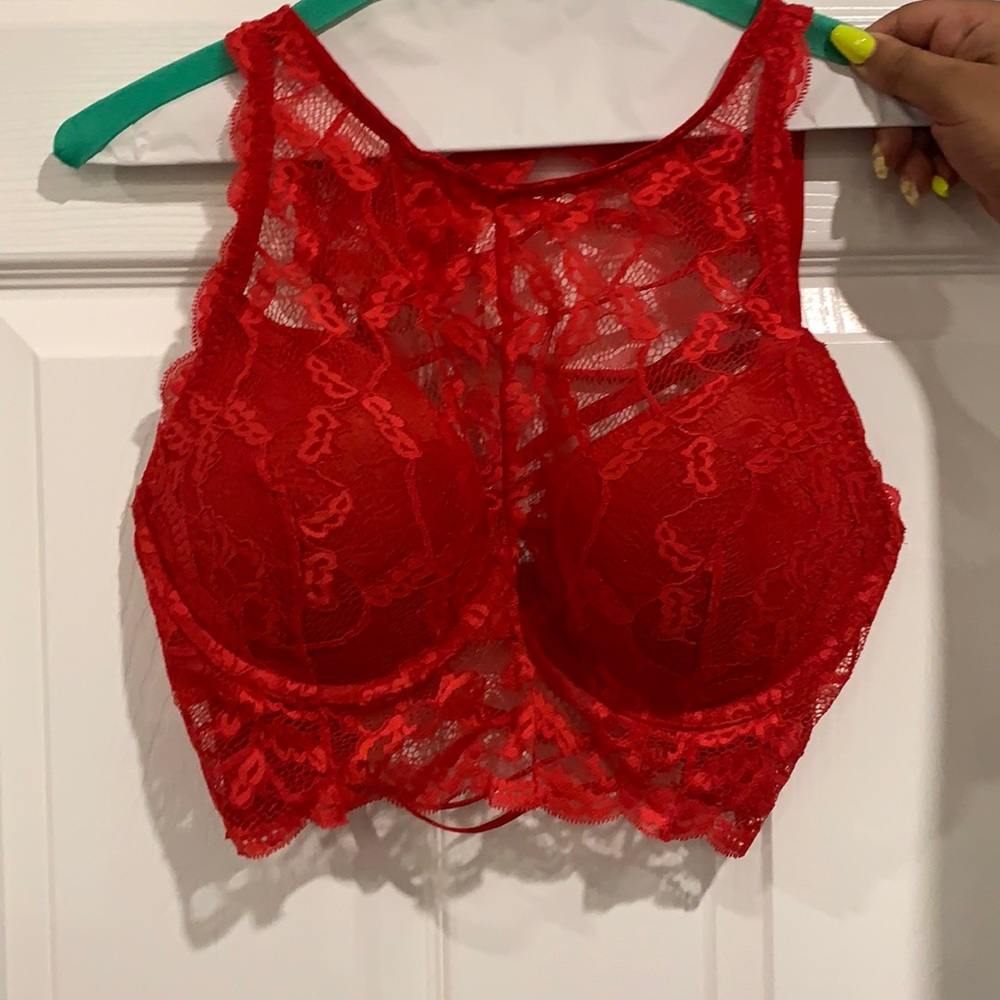 Red lace sexy back bra!